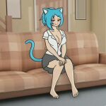  1:1_aspect_ratio 1girl 3d_background animal_ears animated anthrofied bangs bent_knees big_breasts bouncing_breasts breasts breasts_apart cat_ears cat_tail couch day detailed_background dildo dildo_in_pussy dildo_sitting erect_nipples exposed_breasts eyes_rolled_back female female_masturbation female_only female_solo fingering fingering_self hairless_pussy has_audio huge_breasts indoors insertion large_filesize light-skinned_female light_skin masturbation mike_inel milf mp4 nekomimi nicole_watterson nipples object_insertion open_mouth paid_reward paipan pink_nipples pussy pussy_juice red_eyes rolling_eyes self_fondle short_hair skirt solo_female sound spread_legs tail the_amazing_world_of_gumball thick_thighs thighs tongue tongue_out topless torogao vaginal_insertion vaginal_juices vaginal_masturbation vaginal_object_insertion video webm whisker_markings 
