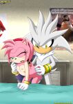  amy_rose bbmbbf mobius_unleashed palcomix sega silver_the_hedgehog 