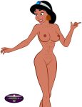  aladdin_(series) alluring bare_legs black_hair breasts brown_eyes completely_nude_female disney female_abs fit_female gagala nude princess_jasmine pussy 