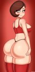  1girl 1girl 1girl ass big_ass big_ass big_breasts blush breasts brown_hair cartoon_milf clothed_female disney drunkavocado female_focus female_only grin helen_parr high_res large_ass looking_down mature mature_female milf pixar short_hair sideboob standing stockings superheroine tagme the_incredibles thick_ass thick_thighs thong 