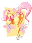  1girl 1girl 2018 anthro anthrofied anus areola ass bent_over big_breasts breasts clothing collaboration cutie_mark digital_media_(artwork) equine feathered_wings feathers fluttershy_(mlp) footwear friendship_is_magic furry hair high_res huge_breasts jindragowolf long_hair mammal my_little_pony nipples pegasus pink_hair pussy teer wings 