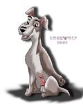  disney lady_and_the_tramp lonewolf tramp white_background 
