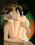  avatar:_the_last_airbender kissing sokka tagme toph_bei_fong 