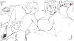  1girl age_difference anthro anthro_on_anthro big_breasts bottomless breast_suck breasts canine clothed clothing cuddlesong dog dog_mom dog_son duo erection furry gif incest large_breasts large_penis larger_female low_res lying male/female male_penetrating mammal mature_female milf missionary_position monochrome on_back parent penetration penis sex size_difference smaller_male son sucking testicles vaginal vaginal_penetration vein veiny_penis younger_male 