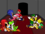  3girls 6boys amy_rose anal ass barefoot bat blue_eyes breasts canine cosmo_the_seedrian dinosaur double_penetration echidna feet fox fun furry group group_sex hedgehog human interspecies knuckles_the_echidna luigi male male/female mammal mario miles_&quot;tails&quot;_prower mobian_(species) monotreme multiple_boys multiple_girls multiple_humans nintendo nipples nude oral orgy oruma_(artist) penetration penis plumber pussy rape rivals rouge_the_bat seedrian sega sex sonic_(series) sonic_the_hedgehog straight super_mario_bros. tails trio video_games yoshi 