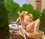 1girl 2_girls animal_ears barefoot bartolomeobari beach_chair bikini bikini_aside blonde blue_sky blush breast_grab breasts bunny_ears bunny_girl bunny_tail carrot_(one_piece) caught clothed_masturbation day duo feet female_only fingering food fruit grabbed_from_behind grabbing groping high_resolution large_filesize masturbation multiple_girls nami_(one_piece) nipples one_eye_closed one_piece open_mouth orange_(fruit) orange_hair outside pov pussy reclining sky smile surprised swimsuit tail toes vaginal_juice_puddle vaginal_juices very_high_resolution walk-in wink yuri