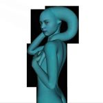  1girl 1girl 1girl 3d alien ass ass blue_skin breasts female_only nude nude_female posing render solo_female twi&#039;lek xnalara xps 