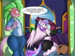 1girl 2018 aged_up anthro anthrofied armwear ass blush box bulge clothed clothing dialogue digital_media_(artwork) dildo duo english_text equine equine_dildo eyelashes female flurry_heart friendship_is_magic furry hair high_res holding_object horn inside legwear male mammal multicolored_hair my_little_pony open_mouth scalie sex_toy spike suirano text two_tone_hair winged_unicorn wings 