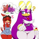  &lt;3 1girl ? anal anal_penetration anthro anus ass avian beak big_ass bird blood blue_eyes blush breasts cleavage clitoris closed_eyes clothed clothing daydream eyewear fan_character female/female furry glasses goggles half-closed_eyes nipple_bulge nipples nosebleed penetration purple_body pussy red_body rosa_(sssonic2) sega simple_background sonic_forces sonic_riders sssonic2 swallow_(bird) sweat tongue tongue_out wave_the_swallow white_background wide_hips 