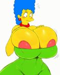  dress expansion huge_breasts huge_nipples marge_simpson the_simpsons 