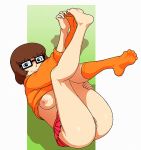  ass breasts glasses miniskirt nipples scooby-doo shaved_pussy thighs velma_dinkley 