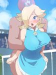  blonde_hair blue_eyes boris_(noborhys) bouncing_breasts breasts cfnm clothed_female_nude_male from_behind from_behind_position holding mario_tennis nintendo nipples penis_in_ass princess_rosalina public sex super_mario_bros. super_mario_galaxy tennis tennis_court webm 