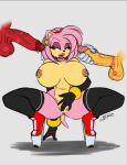 1girl 2017 amy_rose anthro anthrofied breasts clothing disembodied_penis echidna erection eyeshadow footwear furry group hair hedgehog high_heels humanoid_penis implants kiss_mark knuckles_the_echidna large_penis lipstick makeup male male/female mammal miles_&quot;tails&quot;_prower monotreme nipple_piercing nipples nude penis piercing platform_footwear platform_heels pussy sega shoes smile solo_focus spread_legs spreading teer testicles