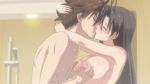  anime basara_toujou bathroom big_breasts breast_grab chisato_hasegawa ecchi kissing nipples nude shinmai_maou_no_testament the_testament_of_sister_new_devil towel 