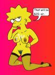 $20_whore cum cum_on_breasts cum_on_upper_body cumslut lisa_simpson lisalover looking_at_viewer paizuri payment prostitute talking_to_viewer the_simpsons whore