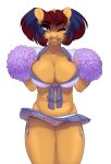 1girl anthro anthro_only breasts cheerleader clothed clothing cutie_mark equine fan_character female female_only furry littlesheep looking_at_viewer mammal my_little_pony one_eye_closed skimpy slightly_chubby smile solo_female standing wink
