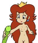  1girl brown_hair handjob nude penis princess_toadstool super_mario_bros. the_super_mario_bros._super_show! 