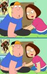  ass_cleavage brother_and_sister chris_griffin clothed_female_clothed_male edit family_guy handjob incest meg_griffin unzipped_pants 