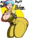 1girl 2022 5_fingers anime_milf ass big_ass big_breasts blue_hair breasts bulma_brief capsule_corporation_logo closed_eyes clothed_female cute dragon_ball dragon_ball_super dragon_ball_super:_super_hero female_focus female_only hands_on_breasts huge_ass jumpsuit jyto lipstick mature mature_female milf pink_lipstick seductive sexy sexy_ass sexy_body sexy_breasts sexy_pose short_hair solo_female solo_focus tagme thick_thighs wide_hips yellow_jumpsuit