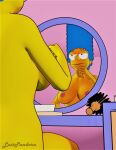  breasts erect_nipples marge_simpson mirror_reflection nude the_simpsons 