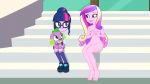 1_boy 1boy 2_girls 2girls adult bespectacled breasts clothed_female_nude_female dean_cadance dean_cadance_(mlp) dog equestria_girls female female_human friendship_is_magic full_body glasses long_hair male male_dog multiple_girls my_little_pony outdoor outside princess_cadance school_uniform sitting spike spike_(mlp) toes twilight_sparkle twilight_sparkle_(mlp) young_adult