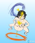  1girl artist_request nude pregnant urinating urine 