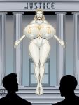  big_breasts blindfold breasts deuce_(artist) female inanimate lady_justice nude solo weighing_scale 