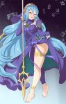  aqua_(fire_emblem_if) azura_(fire_emblem_fates) big_breasts blessed_lance breasts dancer exlic female fire_emblem fire_emblem_fates fire_emblem_if lance lance_(object) panties solo songstress tease weapon 