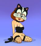  breasts crop_top family_guy fishnets high_heels mask meg_griffin nipples smile thighs 