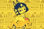 1boy 1girl animal_crossing animal_crossing_new_leaf ankha_(animal_crossing) anthro ass bob_cut bouncing brown_hair cat cat_tail catgirl cowgirl_position doubutsu_no_mori egyptian egyptian_clothes egyptian_eyeliner egyptian_headdress feline female furry gif looking_back male male/female mammal minus8 nile_(doubutsu_no_mori) nintendo on_top penis riding sex straddling striped_fur tail thick_ass thick_legs thick_thighs two_tone_fur villager_(animal_crossing) villager_(doubutsu_no_mori) wraps yellow_fur