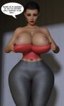 big_ass big_breasts huge_breasts huge_nipples kakiharad nipples original original_character red_lipstick taking_off_clothes undressing