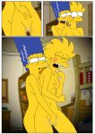  2girls female female_only fingering incest incest_comics lisa_simpson marge_simpson mother_and_daughter nude shaved_pussy the_simpsons yuri 