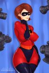  boots gloves helen_parr huge_breasts mask milf smile the_incredibles thighs 