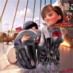  all_fours biting_lip bodysuit gloves helen_parr incest mother_&amp;_daughter pussylicking source_request stockings sweat the_incredibles thigh_high_boots tudduls violet_parr 