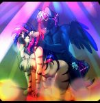  1girl 2018 ahegao anthro areola ass big_ass big_breasts breasts broken_horn digital_drawing_(artwork) digital_media_(artwork) dragk duo equine fan_character friendship_is_magic fur furry hair high_res horn horse long_hair looking_pleasured ludio male male/female mammal multicolored_hair my_little_pony nipples nude open_mouth penetration piercing pony sex simple_background smile tongue tongue_out tongue_piercing unicorn wings zandra 