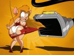 1girl ass big_ass big_breasts breasts chip_&#039;n_dale_rescue_rangers cleavage dat_ass disney female female_only gadget_hackwrench grimphantom mouse mouse_girl solo torn_clothes vacuum