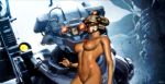 1girl 3d abs background belly belly_button breasts brown_nipples buff cyberbrian360 erect_nipples female_human female_only female_pubic_hair games halo halo_(series) halo_5:_guardians headgear headset helmit human human_only legs linda-58 nipples nude nude_female posing pubic_hair pussy render solo_female tan tanned tanned_skin video_games xnalara xps
