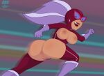  ass_out big_ass big_breasts breast_hold disney disney_channel gkg hamster_and_gretel masked_female purple_pubic_hair speeding_villain_(hamster_and_gretel) 
