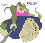 1boy 1girl 2018 5_fingers 5_toes absurd_res anthro ass big_ass big_breasts big_butt big_feet black_claws blue_eyes breasts butt claws cleavage clothing dialogue duo eyelashes female forked_tongue furry green_scales high_res huge_ass huge_breasts huge_butt humanoid_feet incest jonathan_stalizburg leggings long_tail male male/female margret_stalizburg mom mom_son mommy mother mother_and_son nipple_slip nipples open_mouth parent red_eyes reptile scalie selfie_stick sexy_ass sexy_pose snake_tail son stalizburg tail thick thick_ass toe_claws toes tongue yoga_pants zp92