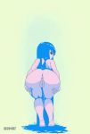  1girl anus ass bard-bot barefoot bent_over blue_eyes blue_hair borrowed_character breasts dancing feet female_only female_solo gif high_resolution kelda_(akairiot) large_filesize liquid_hair long_hair looking_at_viewer looking_back nude original pussy signature simple_background splashing tiptoes uncensored water wide_hips 