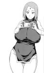 1girl arms bare_shoulders boruto:_naruto_next_generations bottomless breasts elbow elbow_pads elbows erect_nipples erect_nipples_under_clothes eyebrows eyelashes female female_only fingernails fingers forehead forehead_mark half_nude hands hips huge_breasts hyper_breasts konohagakure_symbol large_breasts milf naruto nipples sakura_haruno short_hair shoulders smartphone solo solo_female solo_focus sunahara_wataru thick_thighs thighs 