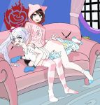  bare_ass diapered punishment ruby_rose rwby spanking weiss_schnee 