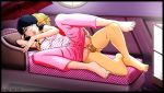  1boy 1girl adrien_agreste after_vaginal anal anal_penetration anal_sex bare_arms barefoot blue_eyes chat_noir creampie cum cum_in_ass cum_in_pussy cum_inside cum_leaking female female_human human human/human lying male male/female male_human marinette_cheng mask miraculous_ladybug no_panties pants pants_down partially_clothed penis_in_ass pussy sex sleeveless taken_from_behind 