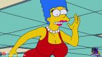  1girl big_breasts bouncing_breasts breasts edit female female_only flashing huge_breasts kogeikun marge_simpson nipples sound the_simpsons video webm whoa_look_at_those_magumbos yellow_skin 