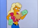  beer big_breasts breast_shake breasts cleavage gif jeans smile the_simpsons tied_shirt titania_(the_simpsons) wet_t-shirt 