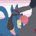  all_fours anthro anthro_on_anthro ass black_fur blue_fur blush canine coldfrontvelvet duo forced forced_oral fur furry heart huge_ass huge_balls huge_penis large_ass large_penis large_testicles lucario male male/male mammal nintendo oral penis pok&eacute;mon pok&eacute;mon_(species) red_eyes sex testicles thick_thighs video_games yellow_fur zoroark 