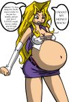  annoyed axel-rosered belly_bulge belly_expansion blonde_hair inflation long_hair mai_valentine milf photoshop purple_eyes weight_gain yu-gi-oh! yuu-gi-ou 