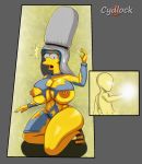  1boy 1girl breasts cydlock female male marge_simpson nipples the_simpsons 