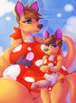  ... 1girl 2018 absurd_res age_difference animal_crossing anthro brown_hair carrie_(animal_crossing) clothed clothing crossed_arms dialogue digital_media_(artwork) dimwitdog duo embarrassed english_text eyelashes eyeshadow furry hair high_res humanoid_penis kangaroo makeup male mammal marsupial milf mother_and_son nintendo parent penis pussy short_hair son text video_games younger_male 