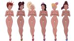 6+girls 6girls ariel&#039;s_sisters female_only full_body lineup nude tagme the_little_mermaid_iii:_ariel&#039;s_beginning
